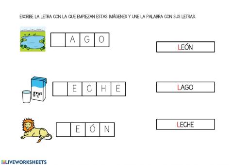 Completa y une con flechas