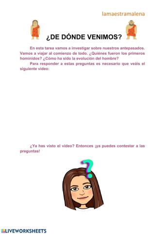 La evolución del hombre