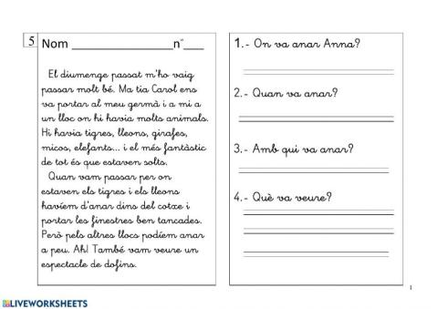 On ha anat Anna? Lectura 05