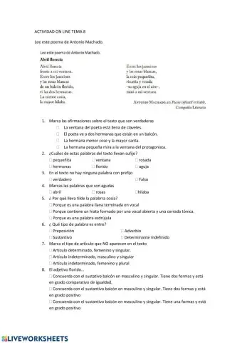 Actividad de lengua tema 8 SM