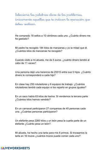 Palabras clave RESOLUCIÓN DE PROBLEMAS