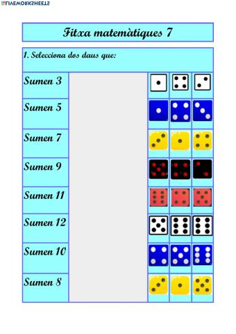 Fitxa de matemàtiques 7