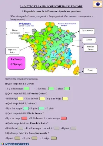 La météo et la francophonie dans le monde