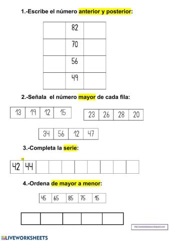 Repaso numeración