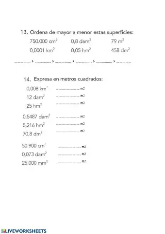 Unidades de superficie