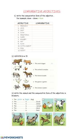 Comparative adjectives