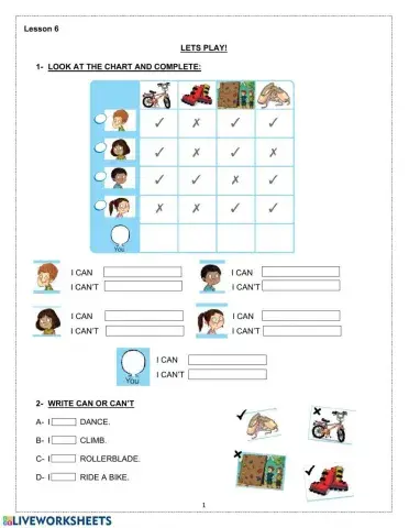 Abilities - can-can't