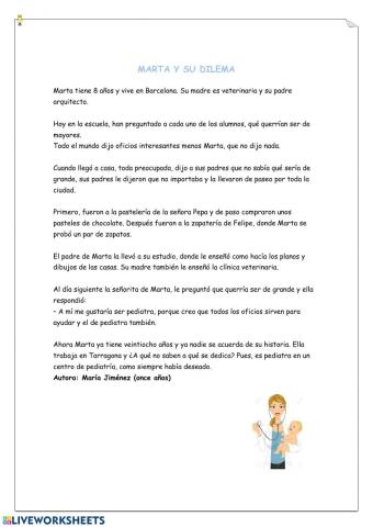 Lectura y comprensión