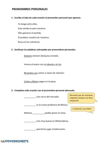 Pronombres personales