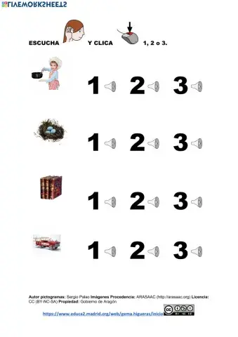 Escucha y selecciona 1,2,3