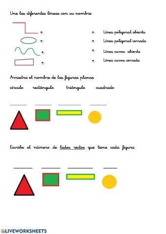 Las líneas curvas y rectas-las figuras planas