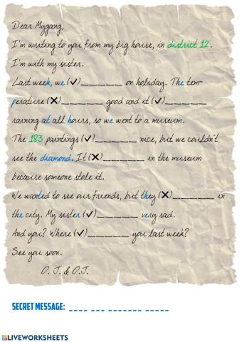 Secret note and message