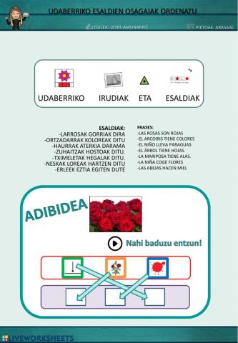 UDABERRIKO ESALDIEN OSAGAIAK ORDENATU (audioarekin) 2