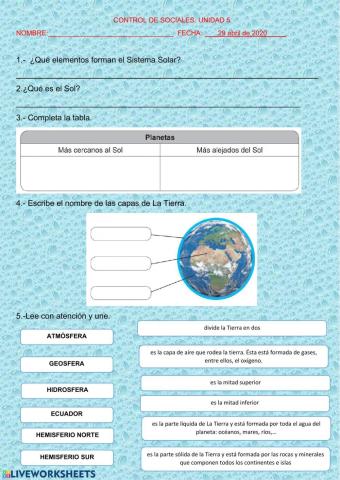 Control Sociales. Unidad 5