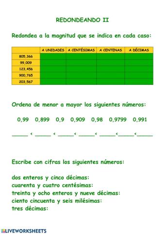 Decimales, otra vez...