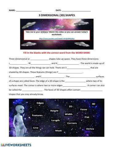 Three Dimensional (3D) Shapes