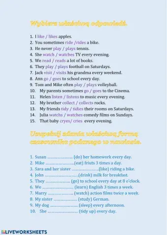 Present Simple - affirmative