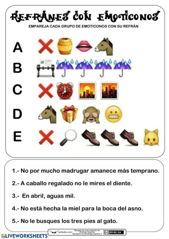 Refranes con emoticonos
