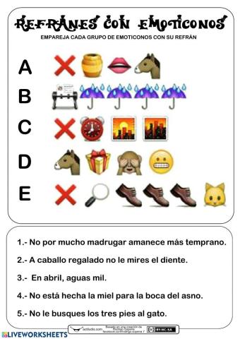 Refranes con emoticonos