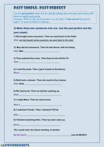 Past Simple and Past Perfect