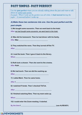 Past Simple and Past Perfect