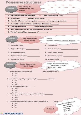 Possessive Structures