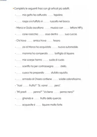 Articoli determinativi