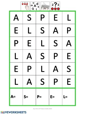 Atención, contar las letras y escribir el número.