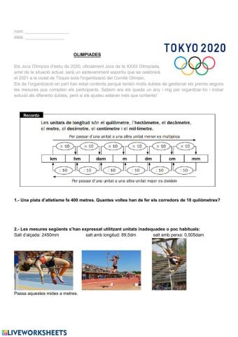 Unitats de longitud.Cicle Superior