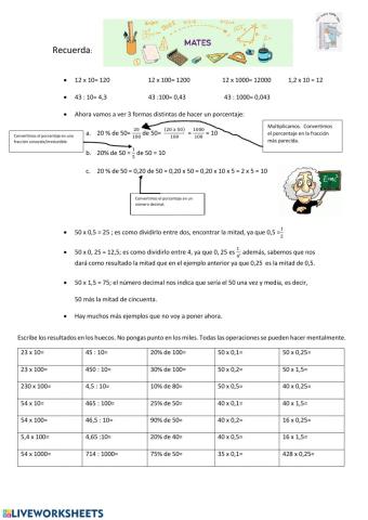 Multiplicar por la unidad seguida de ceros