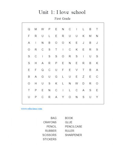 Wordsearch Unit 1