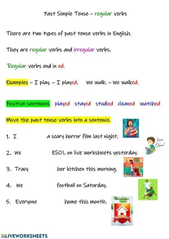 Past tense regular verbs