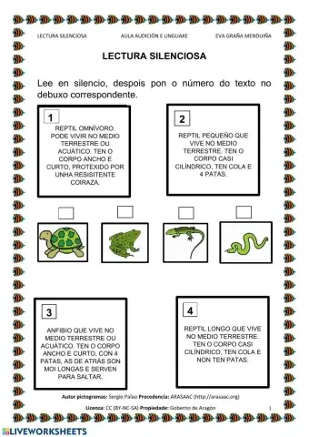 Lectura silenciosa. comprensión lectora