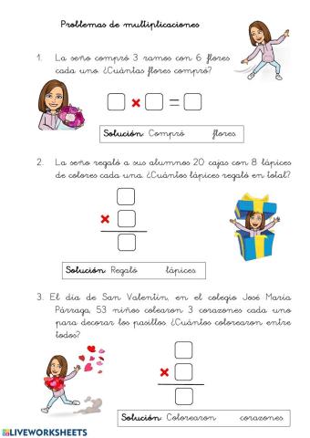 Problemas de multiplicaciones