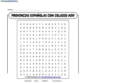 Sopa de letras amor de dios