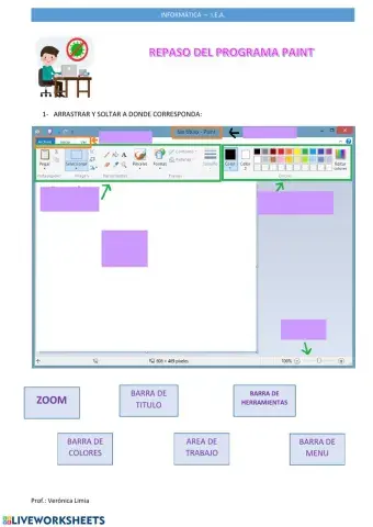 Barras y herramientas de Paint