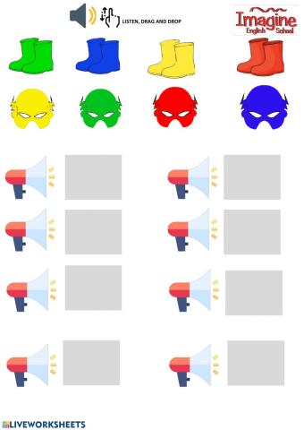 Superheroes: mask and boots