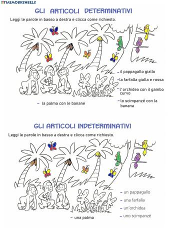 Articoli determinativi e indeterminativi