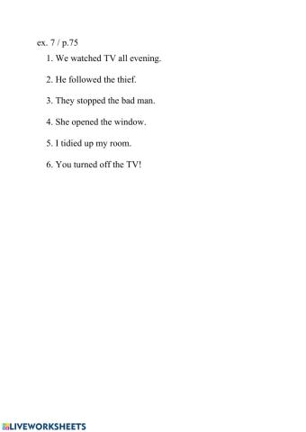 Past Simple - negative