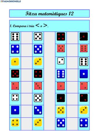 Fitxa de matemàtiques 12
