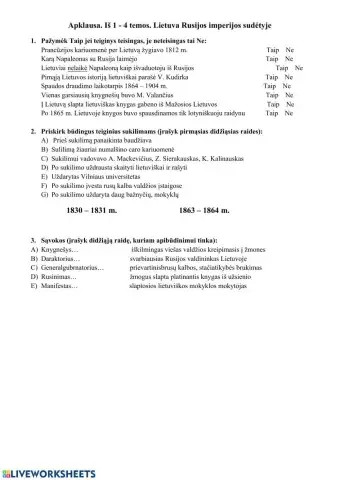 Lietuva Rusijos imperijos sudėtyje