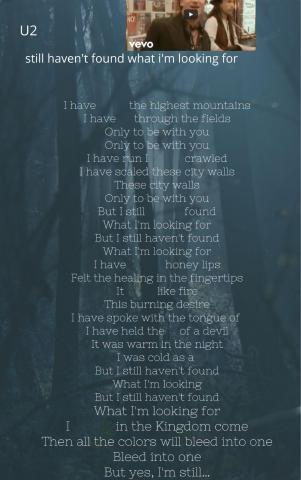 Present Perfect practice with a song