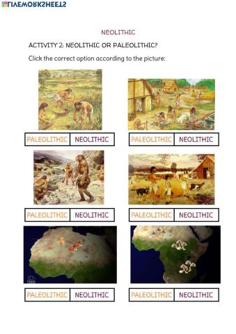 Paleolithic or neolithic