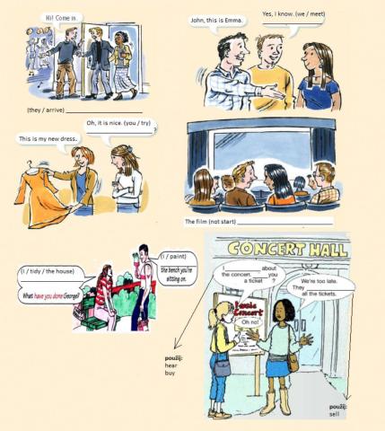 Present perfect with just, already, yet