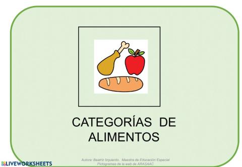 Categorías de alimentos
