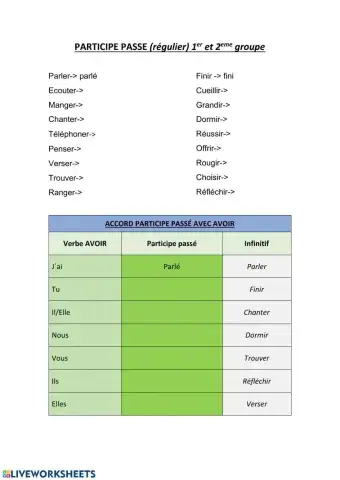 Participe passé fle