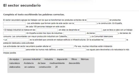 El sector secundario