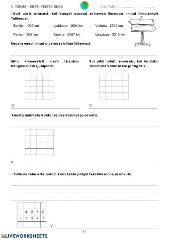 Kirjalik liitmine-lahutamine