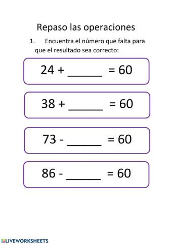 Encuentra el número que falta