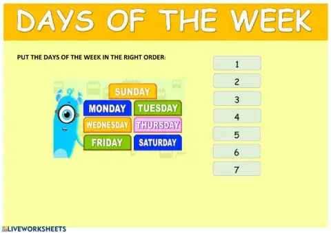 DAYS OF THE WEEK-1